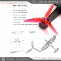 2 Pcs - 5 Inch Propeller (CW + CCW) 3 Blade / Tri-Blade High Quality Props for Drone, FPV Racing Drone, Plane or Drone Camera..