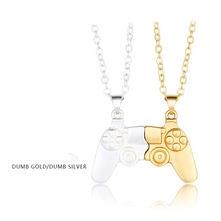 2pcs/Set%20Magnetic%20Game%20Controller%20Couple%20Necklace%20with%20Gold/Silver%20Color%20PS4%20Game%20Console%20Pendant%20Necklace%20Valentine's%20Day%20Gift%20-%20Image%203