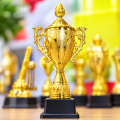 Gold Color Cricket & Football Mini Trophy 8 Inch | Sports Award Trophy | Prize Cup.
