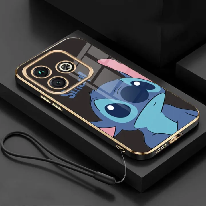 realme%20Note%2050%20note50%202024%20Lovely%20Monster%20Stitch%20Rubber%20Phone%20Cover%20Glossy%20Plating%20Case%20Shockproof%20Casing%20with%20Strap%20-%20Image%204