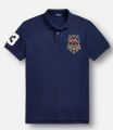 RL Men's Custom Triple Pony Embroidered Short-Sleeved Polo Shirt. 