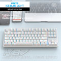 Group Vertical K87 Gaming Keyboard 3-mode Connection Hot Swappable Rgb Backlit Ergonomics Mechanical Keyboard For Laptop Pc.