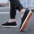 3522 Cloth Shoes Men's Tendon Bottom Waterproof Surface Soft Bottom Breathable Casual Skateboard Shoes Slip-on Driving Work Shoes. 