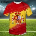 Spain Flag T Shirt National Emblem Football Jersey Cycling Clothes Basketball Soccer Tees Reino de España.