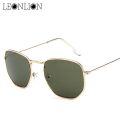 LeonLion 2021 Polygonal Sunglasses Women Glasses Lady Luxury Retro Metal Sun Glasses Vintage Mirror Oculos De Sol Feminino UV400.