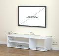 Skyler TV Entertainment Unit | TV Cabinet | TV Entertainment Center Table | Display Storage Cabinet Rack (White) - Ideal for Upto 60" Design by Nahid Furniture 16x52x12". 