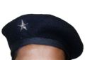 Fashion Beret Cap for Men- Style Beret Wool Caps + Fee Metal Star. 