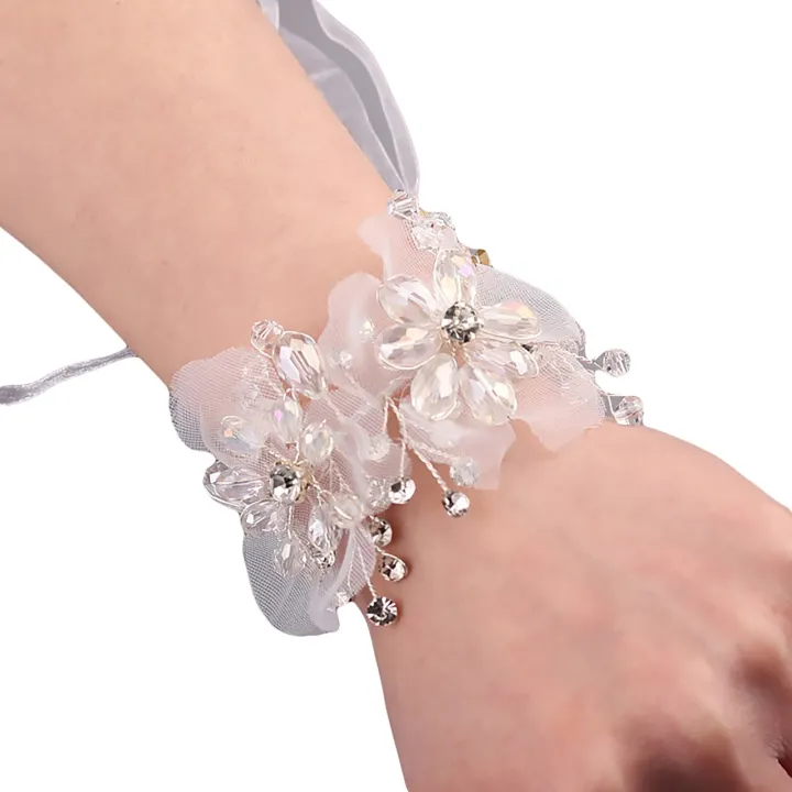 Artificial%20Flowers%20Wrist%20Corsage%20Elegant%20Comfortable%20Touch%20Anti-Wear%20Bride%20Bridesmaid%20Wrist%20Corsage%20Artificial%20Flowers%20Bracelet%20for%20Wedding%20Engagement%20-%20Image%209