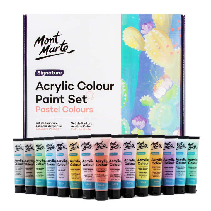 Mont Marte Acrylic Color Pastel Colors 36pc*36ml