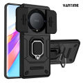 For Honor X9a X9b 5G Hard Case Sliding Lens Protect Magnetic Kickstand Back Cover. 