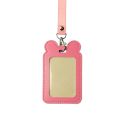 Cute Cartoon ID Card Holder Cat PU Badge Holder Multifunctional Work Card Case Work Card Case Outdoor.