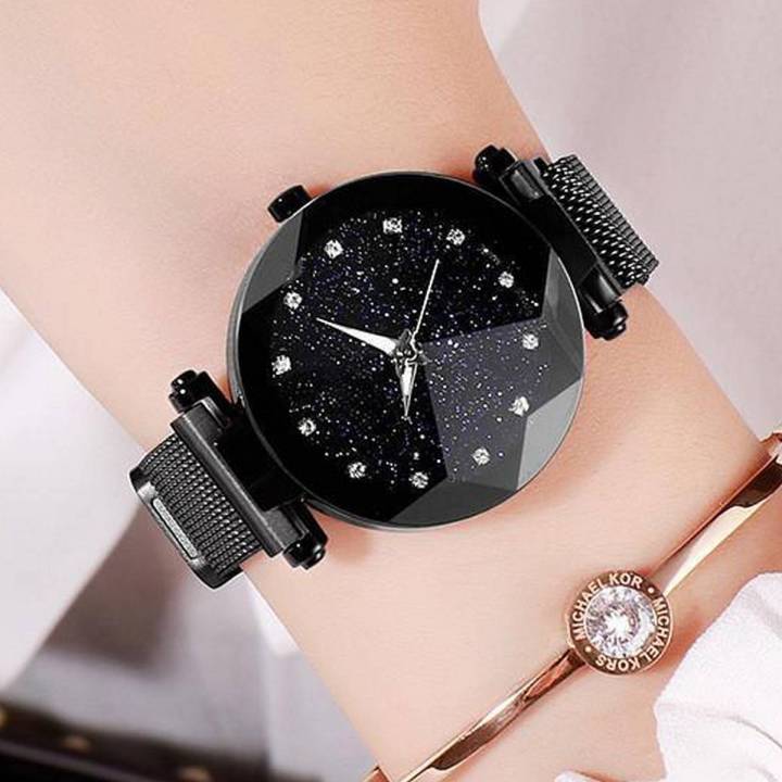 Magnetic Strap gold Luxury Ladies Watch girls watch
