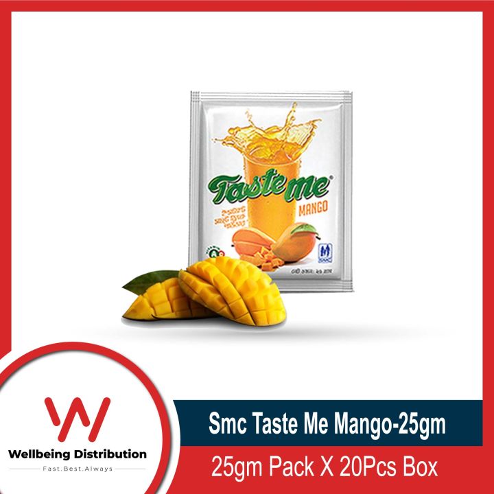 SMC Taste Me Mango Flavored Instant Drink Powder - 25gm Pack X 20Pcs Box