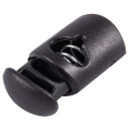 Diameter 8 mm Hole, Cord Cord Stopper Laces Snap Hook, Black, 20 Pcs.
