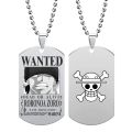 Anime One Piece Necklace Luffy Zoro Ace Law Nami Stainless Steel Pendant Fashion Man Woman Cosplay Accessory. 