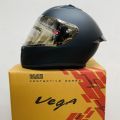 Vega Bolt Matt Black Full Face Helmet with Dual Certification.. 