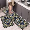 3D Printed Kitchen Carpet Set 2 Piece Non Slip Floor Mat for Home Decor.