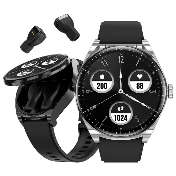 New TWS Earphone Smart Watch NFC Function Fitness Tracker