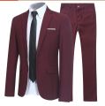 Men's British Style Blazers Sets Men Wedding Nightclub Slim Fit Fashion Suit Coats And Pants Two-piece Set. 