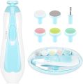 Safe Electric Baby Nail Trimmer - 6-in-1 Newborn Manicure Set & Infant Nail File Kit with LED Light & Whisper Quiet Motor | Professional Baby Grooming Care Set for Fingernails & Toenails High Quality Portable Battery Operated Nail Cutter for Kids & Adults. 