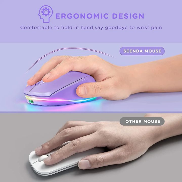 BOW%20Purple%20Wireless%20Mouse%20Rechargeable%20Mouse%20for%20Laptop%20Small%20Cordless%20Mice%20Quiet%20Click%20LED%20Rainbow%20Lights%20for%20Computer%20-%20Image%205