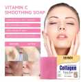DEVNEN COLLAGEN PLUS soap vitamin C and E Brightening vitamin C and E Brightening Natural Double Whitening, Skin Firming Natural Collagen Facial Soap. 