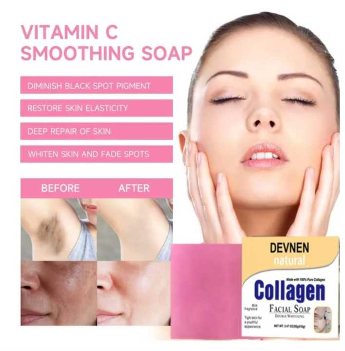 DEVNEN%20COLLAGEN%20PLUS%20soap%20vitamin%20C%20and%20E%20Brightening%20vitamin%20C%20and%20E%20Brightening%20Natural%20Double%20Whitening,%20Skin%20Firming%20Natural%20Collagen%20Facial%20Soap%20-%20Image%207