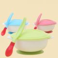 Baby Toddler Anti Slip Suction Bowl whit Temperature Spoon Lid Feeding Tableware.