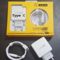 20w Realme VOOC flash charging charger with simply type-C.