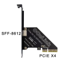 PCIe 4.0 X4 to Oculink SFF8611/8612 Expansion Card to SFF-8639 U.2 SSD for External Graphics Card for Win/Linux.