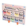 Wooden Magnet Montessori Toys Bead Maze Puzzle Broad Matching Game Sorting Toys for Boys Girls.