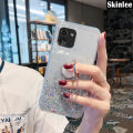 Phone Case for Samsung Galaxy A03 Glitter Starry Sky Bling Ring Lanyard Shiny Soft Cases for Samsung A03 Transparent Holder Stand Back Cover Stars Girls. 