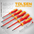 TOLSEN 6Pcs VDE Power Insulated 1000V Flat Phillips Handle Screwdrivers Set /38013 - Kings Trading.
