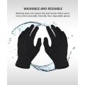 REUSABLE COTTON HAND GLOVES BLACK. 