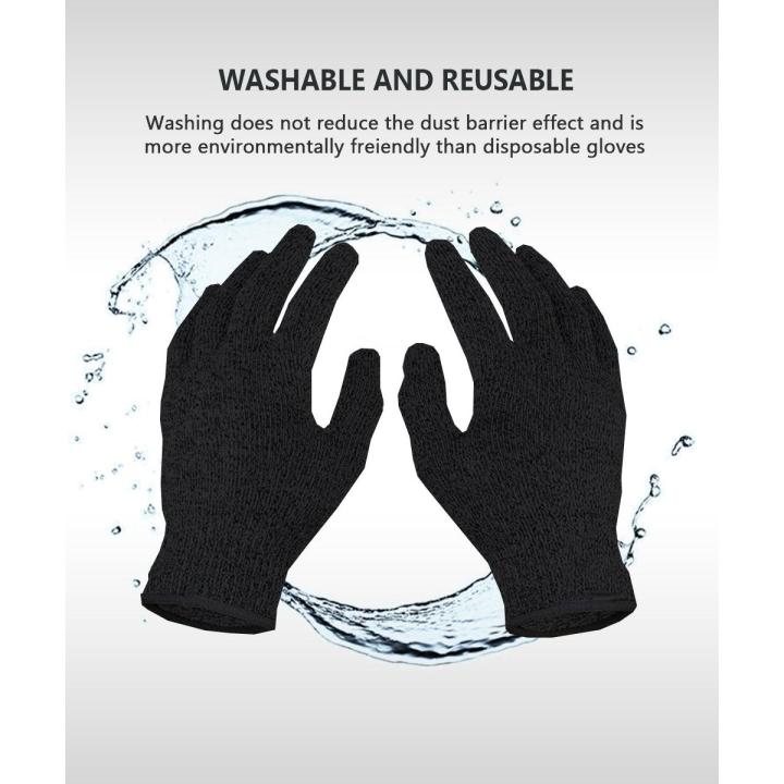 REUSABLE COTTON HAND GLOVES BLACK