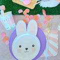 Water Cup Adorable Easter Bunny Food Tray Paper Cup with Sleeve Set. 