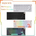 Vgn N75 Wireless Mechanical Keyboard 75 % 82 Keys Three Mode Bluetooth Wireless 2.4g Wired Hot Swap Rgb Gasket Gaming Keyboard.