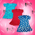 3 Pieces Multi color short selves Girls top by Any Color.