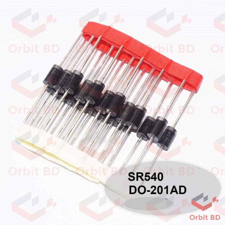 20Pcs-%20Diode%20SB540%2040V%205A%20Schottky%20Barrier%20Rectifier%20Diode%20SB%20540%20Silicon%20Junction%20Axial%20Diode%20DO-27%20Through%20Hole%20Mount%20Package%20-%20Image%202