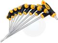 TOLSEN 8Pcs Torx T-Handle Star Allen Hex Key Screwdriver Set CRV (T10/T15/T20/T25/T30/T40/T45/T50) Model: 20061.
