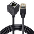 90 Degree Angle CAT8 8Pin RJ45 40Gbps 2000MHz Ethernet Network Extension Cable Male To Female For Laptop PC Router Computer Cord. 
