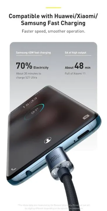 Baseus%20USB%20to%20Type-C%20100W%20Crystal%20Shine%20Series%20Fast%20Charging%20Data%20Cable%201.2m%20Black%20CAJY000401%20-%20Image%204