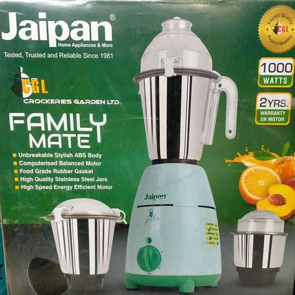 Jaipan Blender Family Mate 1000W 3 in 1 Mixer Grinder