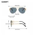 Vintage Rimless Sunglasses Men Women Trendy Aviator Gradient Shades Sun Glasses Fashion New Double Bridge UV400 Eyewear. 