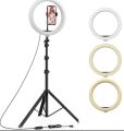 10 /12/14 Inch LED Ring Light with Adjustable Stand & Phone Holder for Live Streaming, Video Recording, Photography, and Makeup Tutorials. 