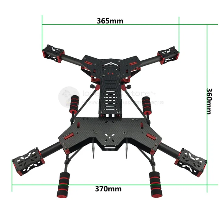JMRRC%20Alien%20H4%20450mm%20Foldable%20CarbonFiber%20Quad%20Frame%20kit%20(Support%20X8%20Configuration)%20-%20Image%202