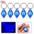 HW Mini LED UV Flashlight Keychain Promotion Gifts Ultraviolet Torch Light Lamp Key Ring Light. 