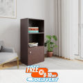 RK Furniture 3-Shelf Bookcase With Adjustable Storage Shelves- Floor Standing Unit - Furniture & Decor. 