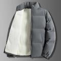 Men Stand Collar Casual Coats Puffer Jacket Mens Fleece Lined Jackets Autumn Winter Thicken Warm Cotton Padded Parkas Plus Size. 