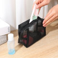 1/3Pcs Portable Transparent Cosmetic Makeup Skin Care Beach Wash Travel Bag Pouch Organizer Black Transparent Mesh Wash Bag. 